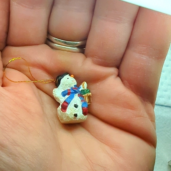 Micro Resin Snowmen Tiny Tree Ornaments - Picture 3 of 5